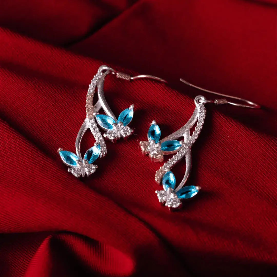 Butterfly Sterling Silver Dangle Earrings