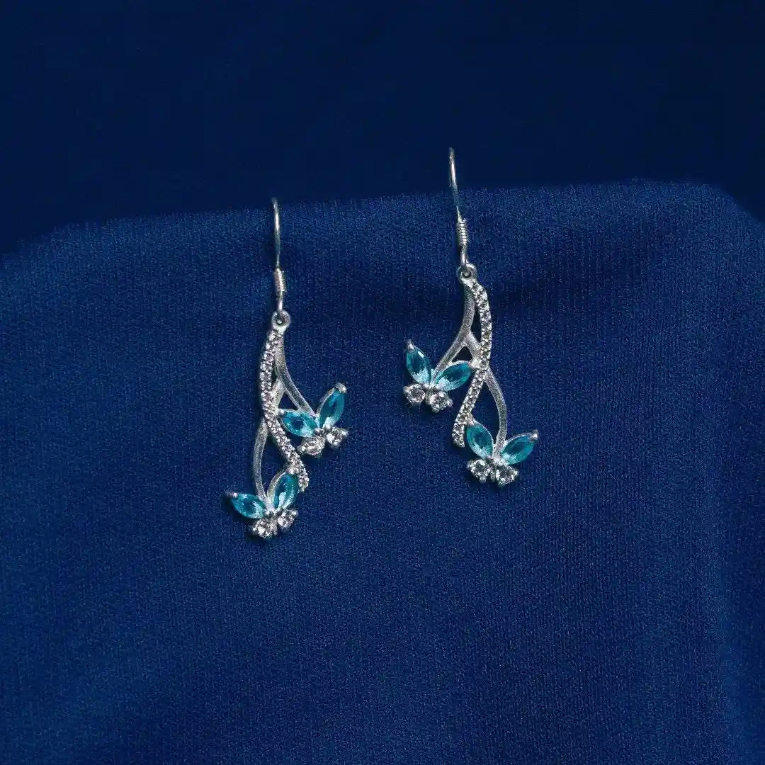 Butterfly Sterling Silver Dangle Earrings