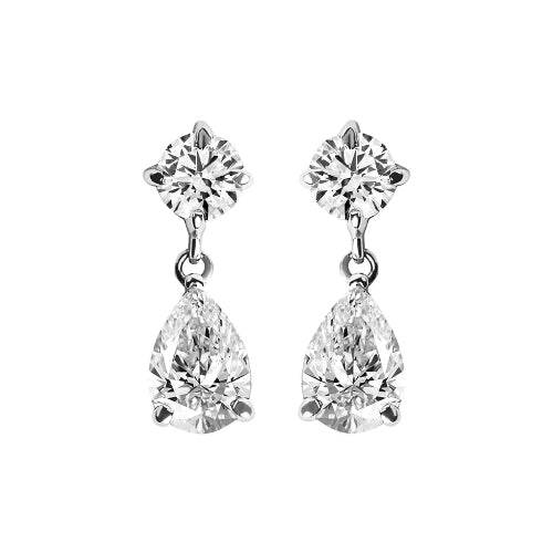 Elegant Sterling Silver Teardrop Dangle Earrings - Allure
