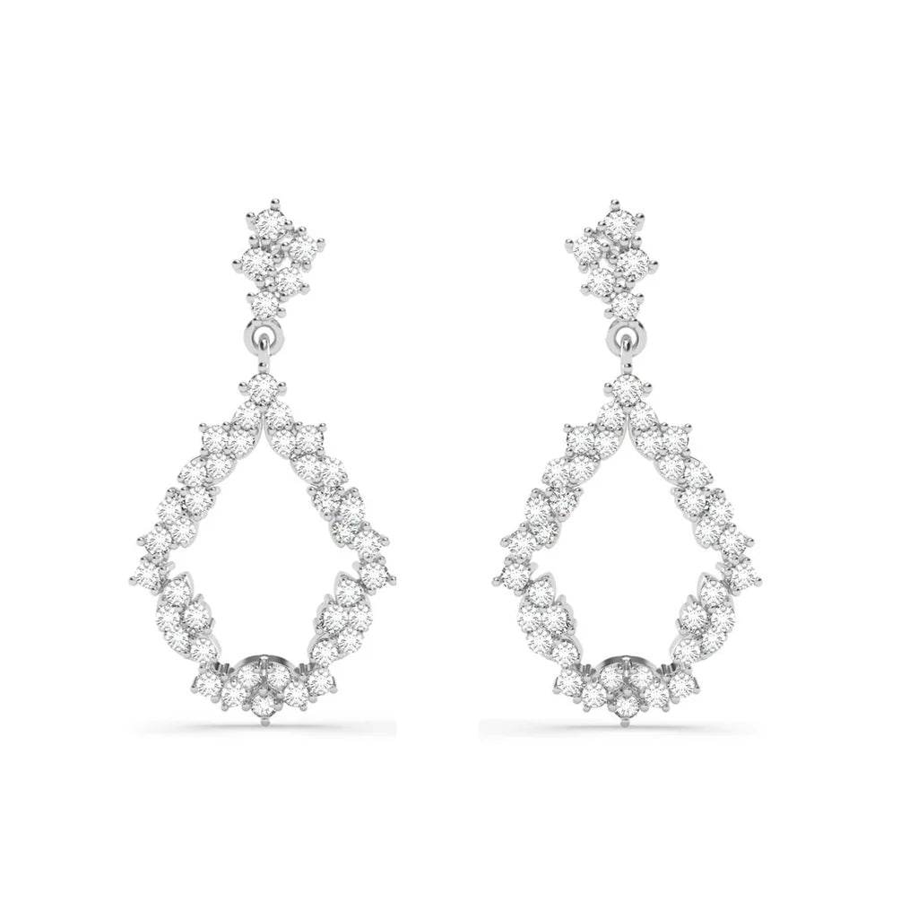 Radiant Crystal Sterling Silver Drop Earrings - Allure