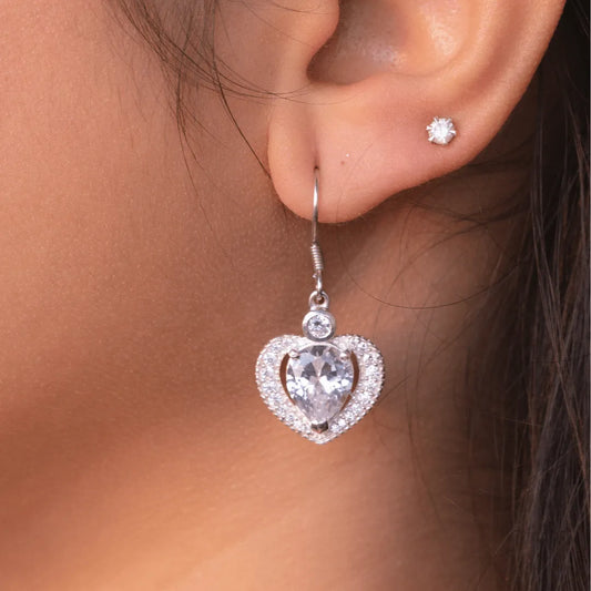 Sterling Silver Eternal Love Drop Earrings